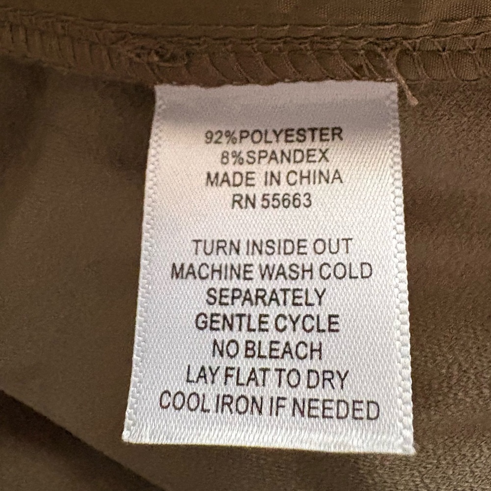 Jones New York Olive Green Wide Leg Elastic Waist Pants Size 2X Plus Pull on - Picture 6 of 6